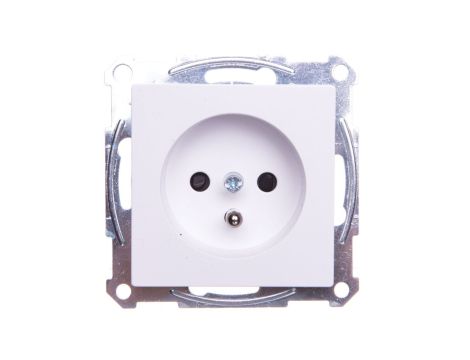 Merten System M Gniazdo pojedyncze z/u 16A IP20 z przesłonami białe MTN2500-0325