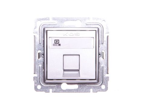 VENA Gniazdo komputerowe pojedyncze RJ45 kat.5e nieekranowane aluminium 514065