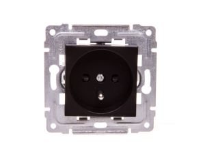 DANTE Gniazdo pojedyncze z/u z przesłonami czarne 450934