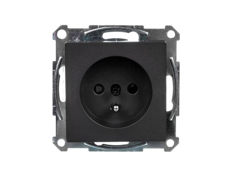 Merten System M Gniazdo pojedyncze z/u 16A IP20 z przesłonami antracyt MTN2500-0414