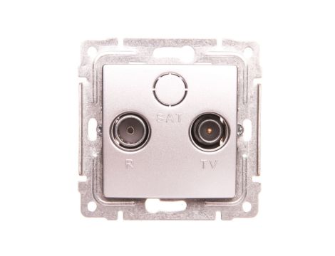 VENA Gniazdo antenowe RTV przelotowe 8dB aluminium 514074