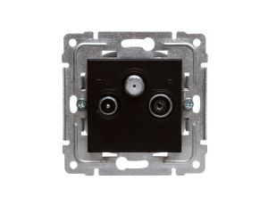 DANTE Gniazdo antenowe RTV/SAT przelotowe czarne 450977