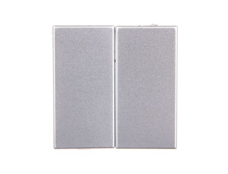 KOS66 Klawisz podwójny 2szt. 22,5x45 aluminium 664080