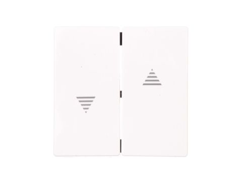 Merten System M Klawisz podwójny łącznika żaluzjowego z symbolem ,strzałka, czysta biel MTN432425