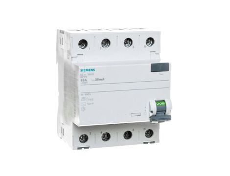 Wyłącznik różnicowoprądowy 4P 63A 0,03A Typ AC 30mA 400V SENTRON 5SV4346-0
