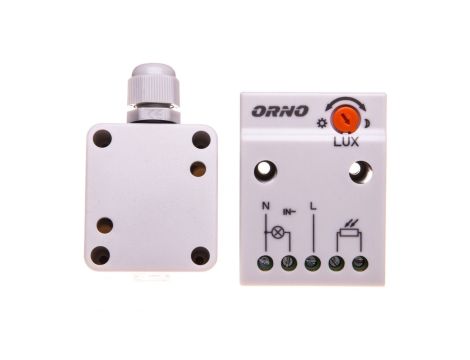 Czujnik zmierzchowy z zewnętrzną sondą w puszce 2300W 2-100lx IP65/IP20 biały OR-CR-232