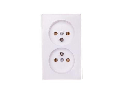 KAPPA Gniazdo podwójne z/u białe GW-2KZ/00