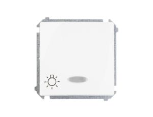 Simon Basic Przycisk /światło/ z podświetleniem 24V, szybkozłącza, biały BMS1L24V.01/11