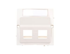 Simon Basic Pokrywa gniazda teleinformatycznego pojedynczego RJ Keystone skośna beżowa BMGKS2P/12