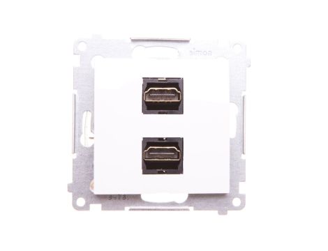 Simon 54 Gniazdo podwójne HDMI białe DGHDMI2.01/11