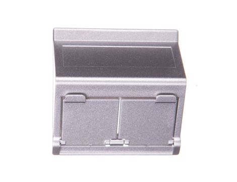 Simon Connect Płytka K45 gniazda teleinformatycznego podwójnego 2xRJ skośna z przesłoną anodyzowane aluminium KB80/8