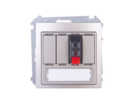 Simon Basic Gniazdo głośnikowe pojedyncze z polem opisowym satynowe BMGL31.01/29