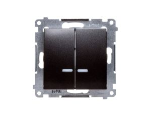 Simon 54 Łącznik świecznikowy z podświetleniem antracyt DW5ABL.01/48