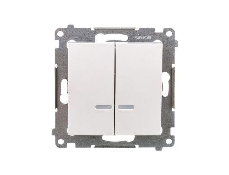 Simon 54 Łącznik świecznikowy z podświetleniem biały DW5ABL.01/11