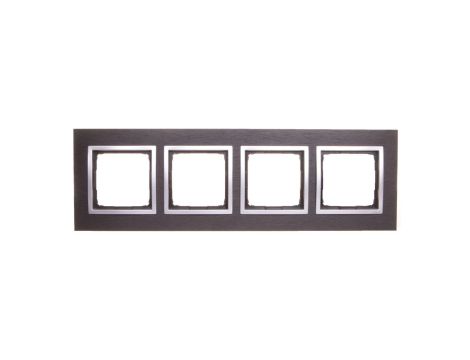 Simon 54 Nature Ramka poczwórna metal INOX YIN DRN4/78