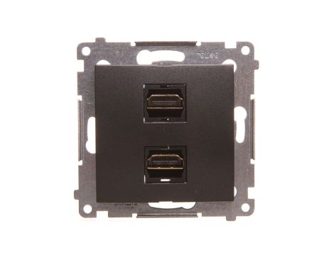Simon 54 Gniazdo podwójne HDMI antracyt DGHDMI2.01/48