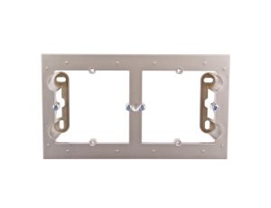 Simon 54 Premium Puszka natynkowa podwójna płytka złoty mat DPN2/44