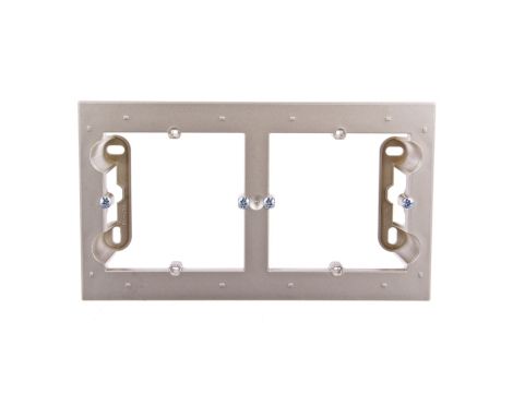 Simon 54 Premium Puszka natynkowa podwójna płytka złoty mat DPN2/44