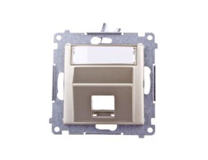 Simon 54 Pokrywa gniazda teleinformatycznego pojedynczego RJ Keystone skośna złoty mat DKP1S.01/44