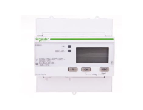 Licznik energii elektrycznej 1/3-fazowy 5A przekładnik 100-277/173-480V kl.0,5S cyfrowy iEM3200 CT A9MEM3200