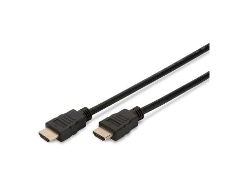 Kabel połączeniowy HDMI Highspeed 1.4 z Eth. GOLD Typ HDMI A/HDMI A, M/M czarny 10m AK-330107-100-S