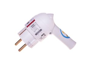 HELMO Wtyczka przenośna kątowa z dźwignią 2P+Z 16A biała 50175