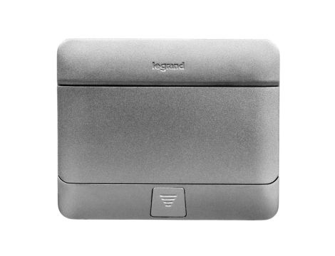 Pop-up Puszka podłogowa 100x122x61,2mm 4-modułowa aluminium 054011