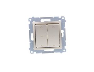 Simon 54 Łącznik żaluzjowy podwójny, szybkozłącza, złoty DZW2.01/44