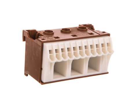 Blok samozacisków QC 63A brązowy 14 przyłączy 33x60x34mm KN14P