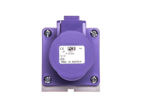 Gniazdo stałe 16A 2P 24V fioletowe IP44 TWIST 162v