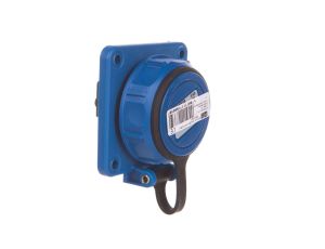 Gniazdo tablicowe 10/16A 2P+Z 230V /75x75/ niebieskie IP68 NAUTILUS 20341-8b