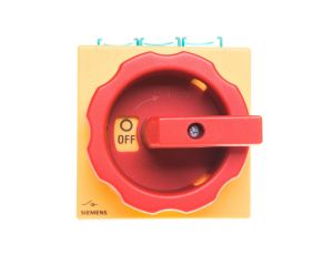 Rozłącznik główny/awaryjny 3P 100A 37kW AC23A 400V montaż tablicowy pokrętło żółto-czerwone 4 otwory 3LD2704-0TK53