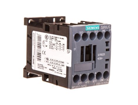 Stycznik mocy 12A 3P 230V AC 0Z 1R S00 3RT2017-1AP02