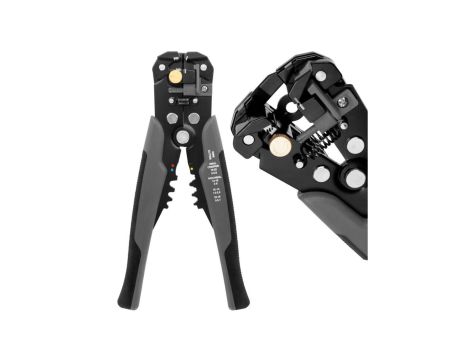 Automatyczny ściągacz izolacji uniwersalny 0,5-6mm2 do kabli solarnych PV czołowy 205mm szary KEMOT NAR0400