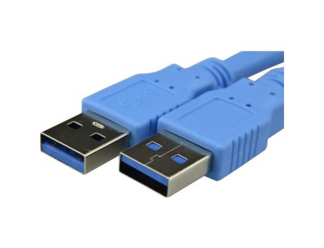 Kabel USB 3.0 A (wtyk / wtyk) niebieski 1,8m