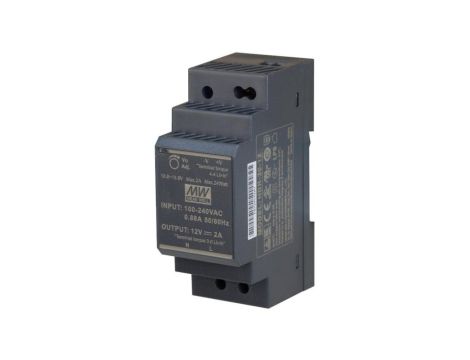 Zasilacz na szynę DIN 12V 2A 24W uniwersalny HDR MEAN WELL
