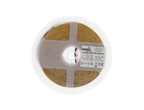 Taśma LED Premium 24V DC COB 2400LED/5M 14W/1m IP20 3 lata gw. biała neutralna D87-LS-COB-2400-IP20-ANW-24V