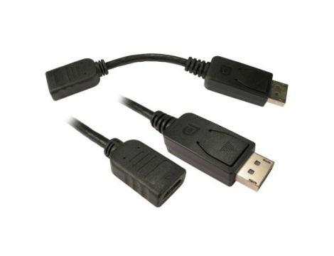 Adapter HDMI Męskie DisplayPort (1) na Żeńskie HDMI (1)