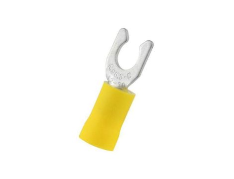 Konektor zaciskowy płaski Izolowane, 5.3mm, Żółty 10AWG 6mm2 12AWG 4mm2 RS PRO /100szt./