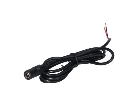 Gniazdo DC 5.5x2.1 przewód czarny 150cm 18awg