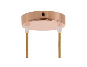 ROZETA DECO 2X METAL CYLINDER MIEDŹ