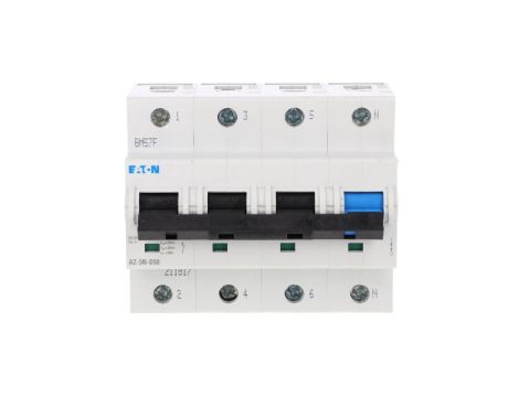 Wyłącznik nadprądowy 3P+N D 50A 25kA AC AZ-3N-D50 211817