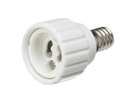 Adapter przejściówka do żarówki E14 - GU10 plastikowy