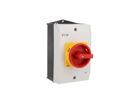 Rozłącznik 40A 3P w obudowie IP65 czerwono-żółta rączka z blokadą P1-40/I2/SVB 199909