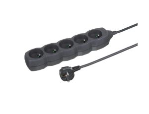 Przedłużacz 5-gniazdowy 1,5m 3x1,0mm OWY grafit / 24347