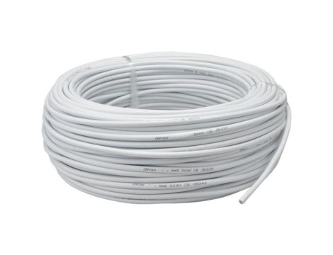 Przewód prądowy H03VV-F / OMY 300V 3x0,75 biały linka Elektrokabel /100m/