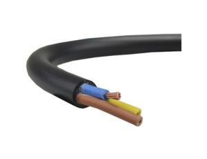 Przewód prądowy H03VV-F / OMY 300V 3x0,75 czarny linka Elektrokabel /100m/