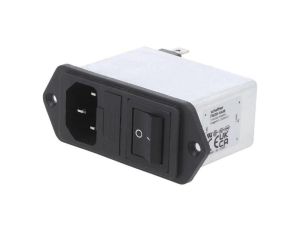 Złącze zasilające AC męskie 10A 250VAC C14 (E) 340uH FN281-10-06