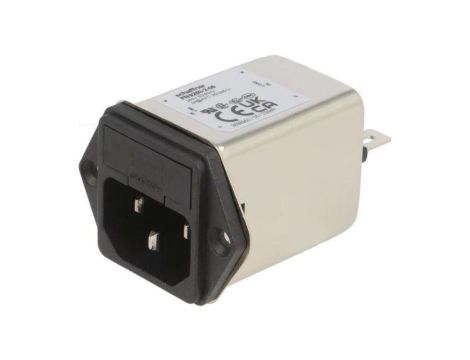 Złącze zasilające AC męskie 2A 250VAC C14 (E) 2,7mH FN9260-2-06