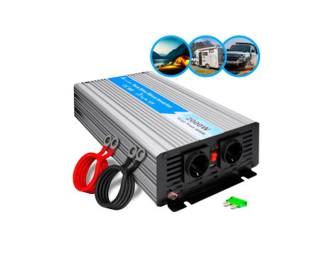 Przetwornica napięcia samochodowa 12V, 2000W czysty sinus Extralink OPIP-2000W